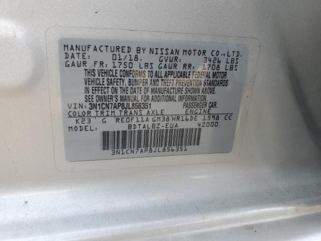 Photo 11 VIN: 3N1CN7AP8JL856351 - NISSAN VERSA S 