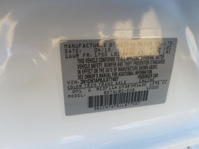 Photo 9 VIN: 3N1CN7AP8JL877457 - NISSAN VERSA S 