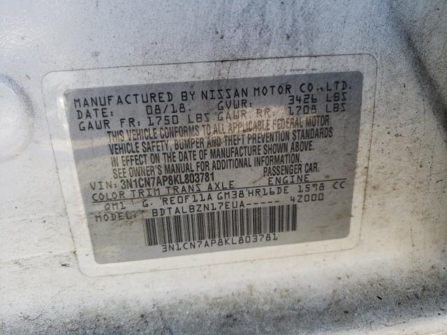 Photo 9 VIN: 3N1CN7AP8KL803781 - NISSAN VERSA S 