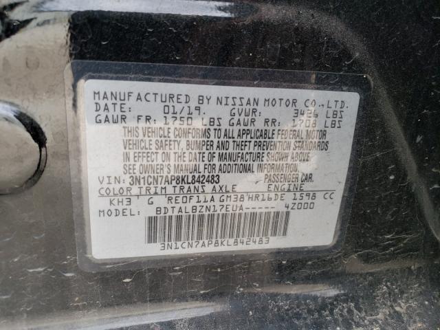 Photo 9 VIN: 3N1CN7AP8KL842483 - NISSAN VERSA 