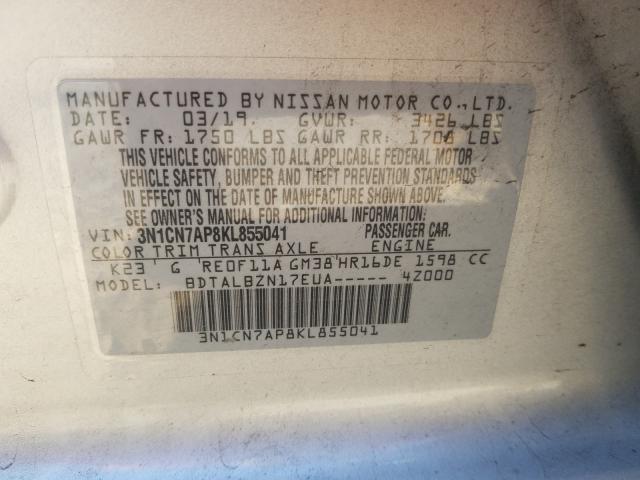 Photo 9 VIN: 3N1CN7AP8KL855041 - NISSAN VERSA S 