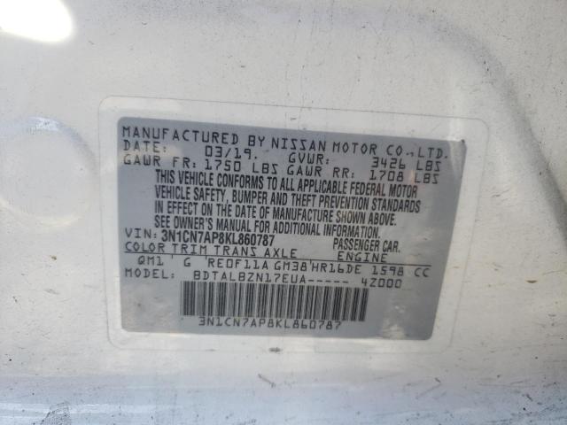 Photo 9 VIN: 3N1CN7AP8KL860787 - NISSAN VERSA S 