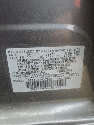 Photo 11 VIN: 3N1CN7AP8KL861423 - NISSAN VERSA S 