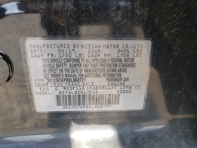 Photo 9 VIN: 3N1CN7AP8KL868727 - NISSAN VERSA S 