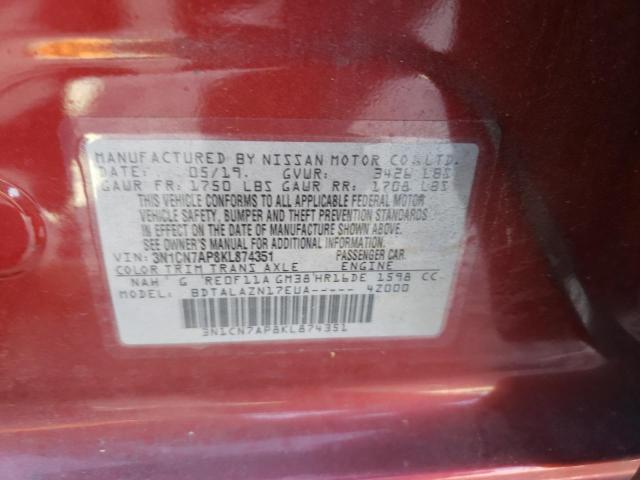 Photo 9 VIN: 3N1CN7AP8KL874351 - NISSAN VERSA S 