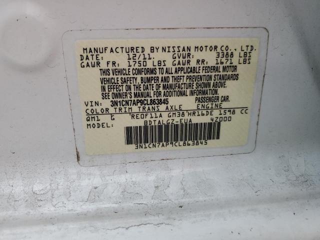 Photo 11 VIN: 3N1CN7AP9CL863845 - NISSAN VERSA S 