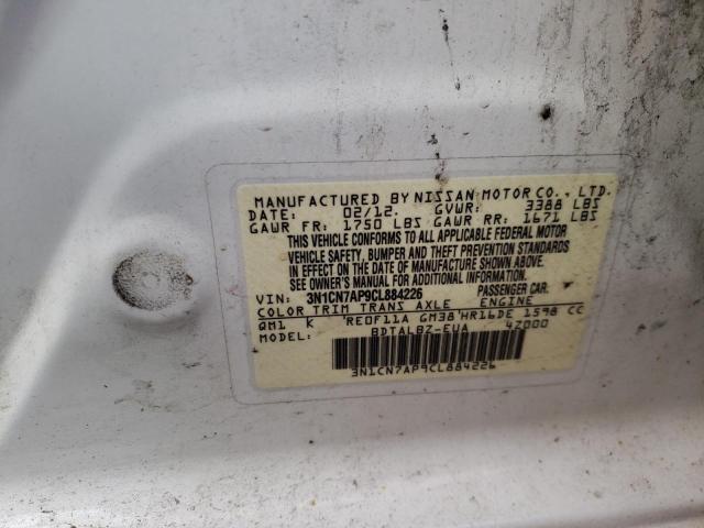 Photo 9 VIN: 3N1CN7AP9CL884226 - NISSAN VERSA S 