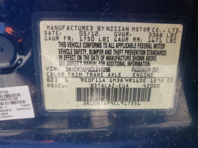 Photo 9 VIN: 3N1CN7AP9CL917256 - NISSAN VERSA S 