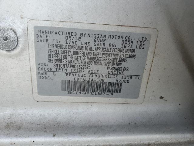 Photo 11 VIN: 3N1CN7AP9DL827624 - NISSAN VERSA S 