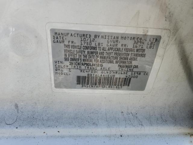 Photo 11 VIN: 3N1CN7AP9DL841815 - NISSAN VERSA S 