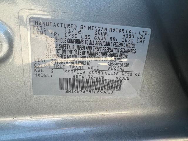 Photo 9 VIN: 3N1CN7AP9DL850210 - NISSAN VERSA S 