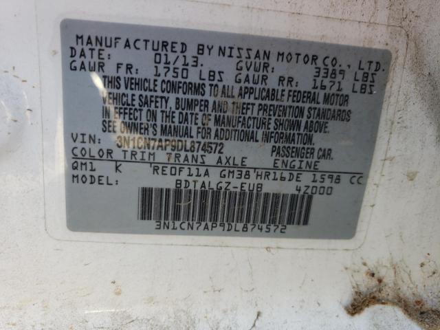 Photo 11 VIN: 3N1CN7AP9DL874572 - NISSAN VERSA S 