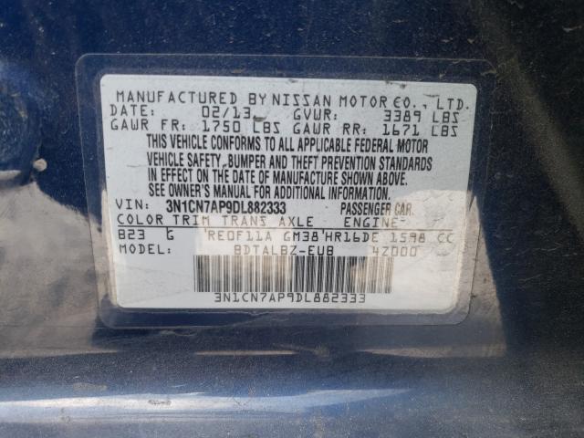 Photo 9 VIN: 3N1CN7AP9DL882333 - NISSAN VERSA 