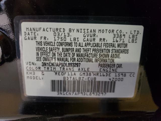 Photo 9 VIN: 3N1CN7AP9DL893297 - NISSAN VERSA 