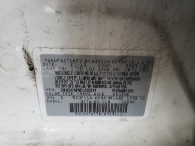 Photo 9 VIN: 3N1CN7AP9DL895311 - NISSAN VERSA S 