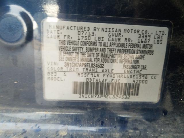 Photo 9 VIN: 3N1CN7AP9EL824532 - NISSAN VERSA S 