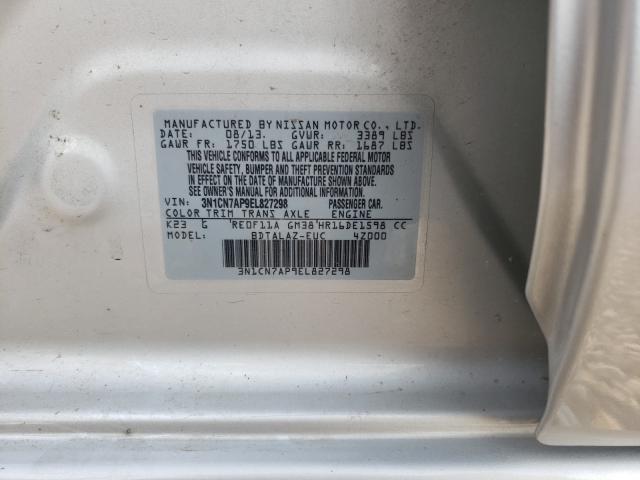 Photo 9 VIN: 3N1CN7AP9EL827298 - NISSAN VERSA S 