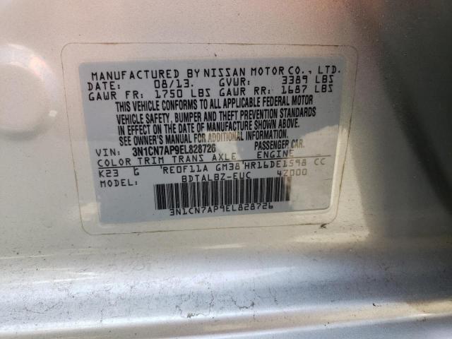 Photo 12 VIN: 3N1CN7AP9EL828726 - NISSAN VERSA 