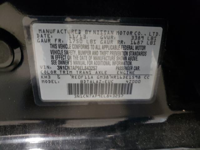 Photo 9 VIN: 3N1CN7AP9EL843257 - NISSAN VERSA 