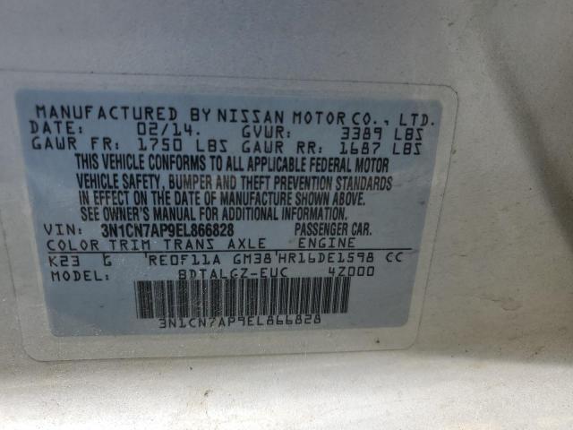 Photo 11 VIN: 3N1CN7AP9EL866828 - NISSAN VERSA 