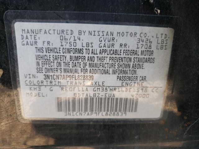 Photo 9 VIN: 3N1CN7AP9FL828839 - NISSAN VERSA S 