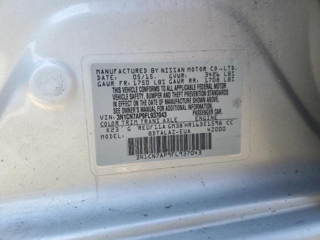 Photo 11 VIN: 3N1CN7AP9FL937043 - NISSAN VERSA S 