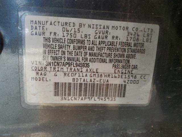 Photo 11 VIN: 3N1CN7AP9FL945935 - NISSAN VERSA S 