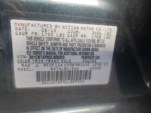 Photo 9 VIN: 3N1CN7AP9GL809323 - NISSAN VERSA S 