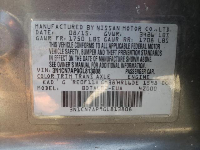 Photo 11 VIN: 3N1CN7AP9GL813808 - NISSAN VERSA 