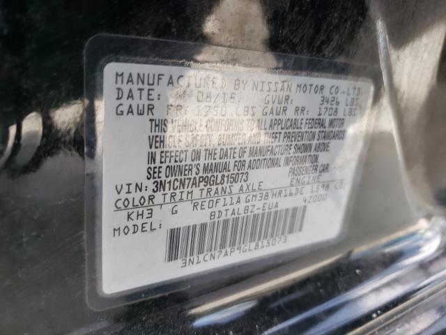 Photo 9 VIN: 3N1CN7AP9GL815073 - NISSAN VERSA 