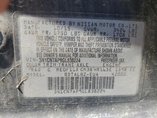 Photo 12 VIN: 3N1CN7AP9GL838224 - NISSAN VERSA 