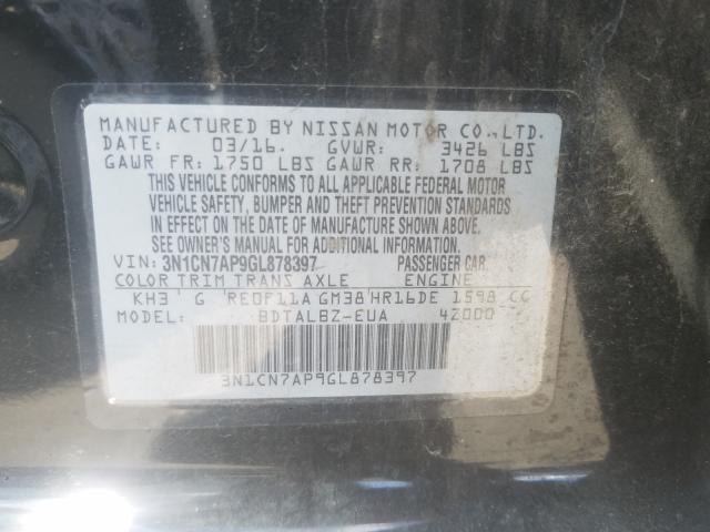 Photo 9 VIN: 3N1CN7AP9GL878397 - NISSAN VERSA 