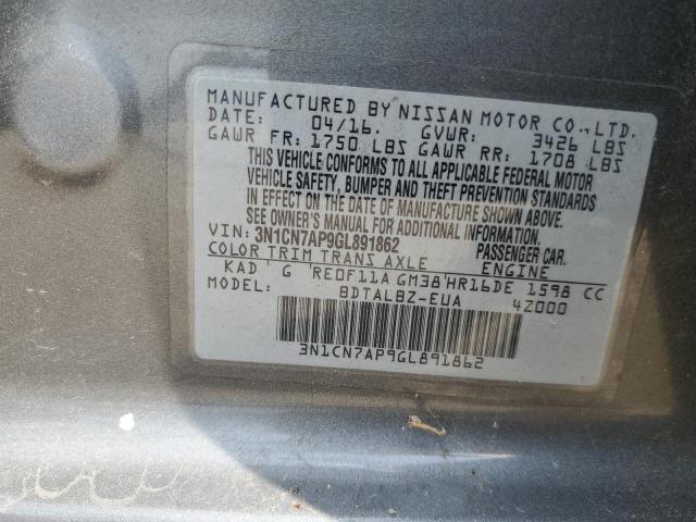 Photo 12 VIN: 3N1CN7AP9GL891862 - NISSAN VERSA 