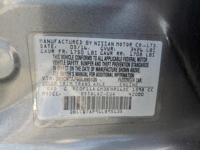 Photo 11 VIN: 3N1CN7AP9GL895135 - NISSAN VERSA 