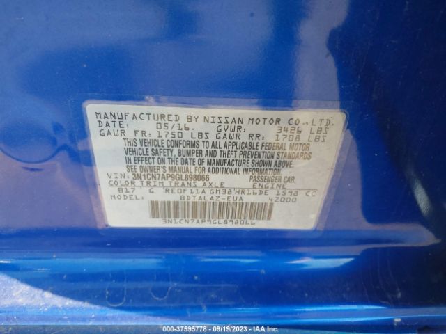 Photo 8 VIN: 3N1CN7AP9GL898066 - NISSAN VERSA 