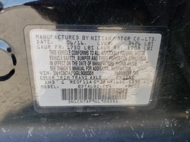 Photo 11 VIN: 3N1CN7AP9GL905551 - NISSAN VERSA S 