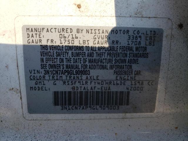 Photo 11 VIN: 3N1CN7AP9GL909003 - NISSAN VERSA S 