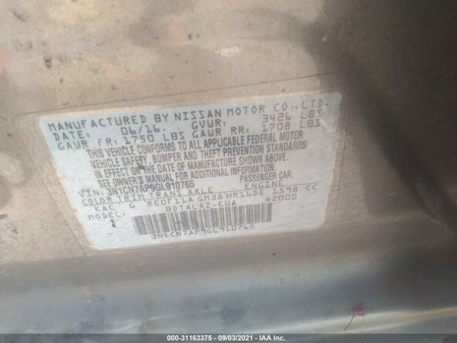 Photo 8 VIN: 3N1CN7AP9GL910765 - NISSAN VERSA 