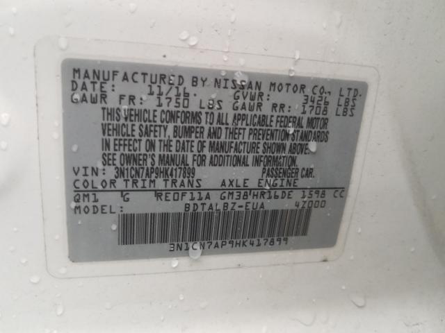 Photo 9 VIN: 3N1CN7AP9HK417899 - NISSAN VERSA S 