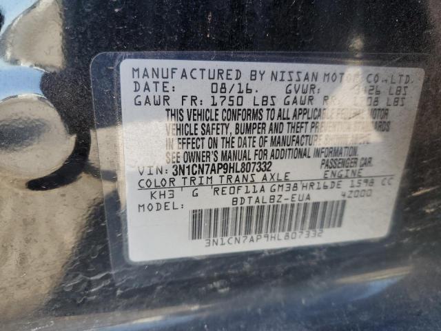 Photo 11 VIN: 3N1CN7AP9HL807332 - NISSAN VERSA S 