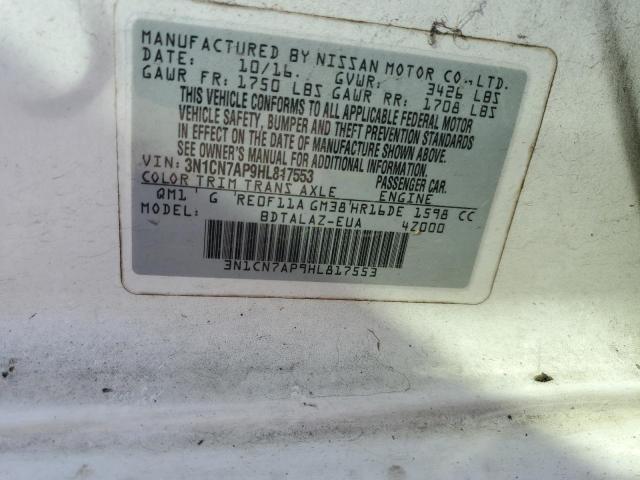 Photo 11 VIN: 3N1CN7AP9HL817553 - NISSAN VERSA S 