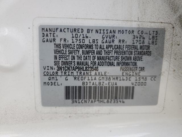 Photo 11 VIN: 3N1CN7AP9HL823546 - NISSAN VERSA S 