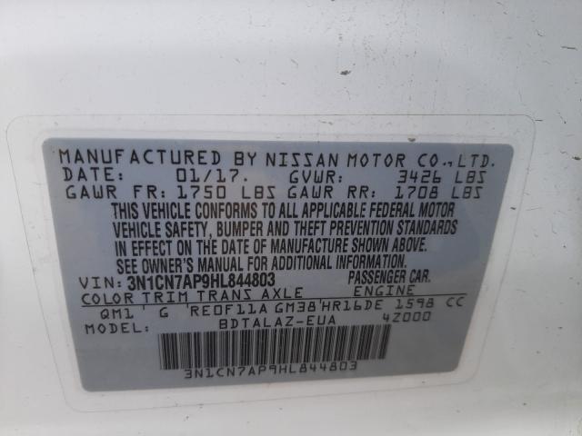 Photo 9 VIN: 3N1CN7AP9HL844803 - NISSAN VERSA S 