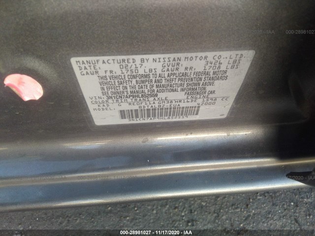 Photo 8 VIN: 3N1CN7AP9HL852559 - NISSAN VERSA SEDAN 