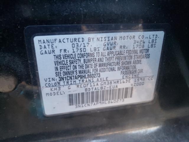 Photo 9 VIN: 3N1CN7AP9HL860273 - NISSAN VERSA S 