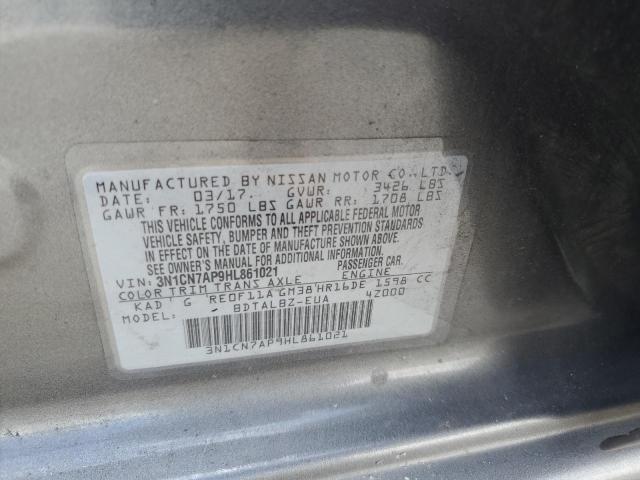 Photo 12 VIN: 3N1CN7AP9HL861021 - NISSAN VERSA S 