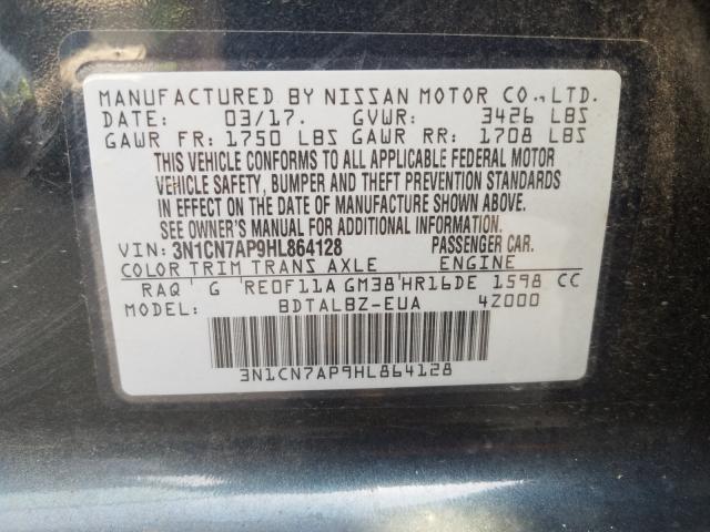 Photo 9 VIN: 3N1CN7AP9HL864128 - NISSAN VERSA S 