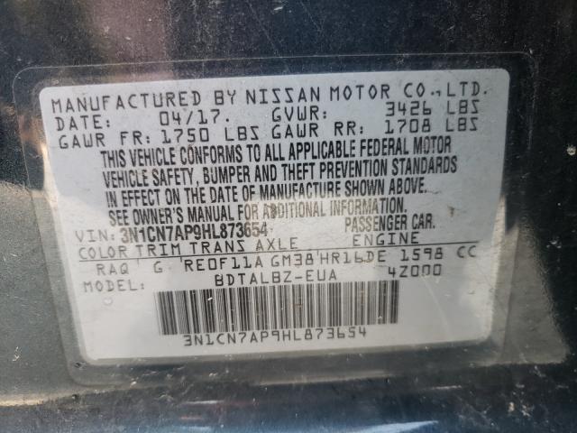 Photo 9 VIN: 3N1CN7AP9HL873654 - NISSAN VERSA 