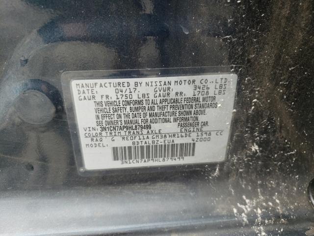 Photo 9 VIN: 3N1CN7AP9HL879499 - NISSAN VERSA S 