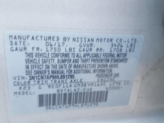 Photo 9 VIN: 3N1CN7AP9HL891295 - NISSAN VERSA S 